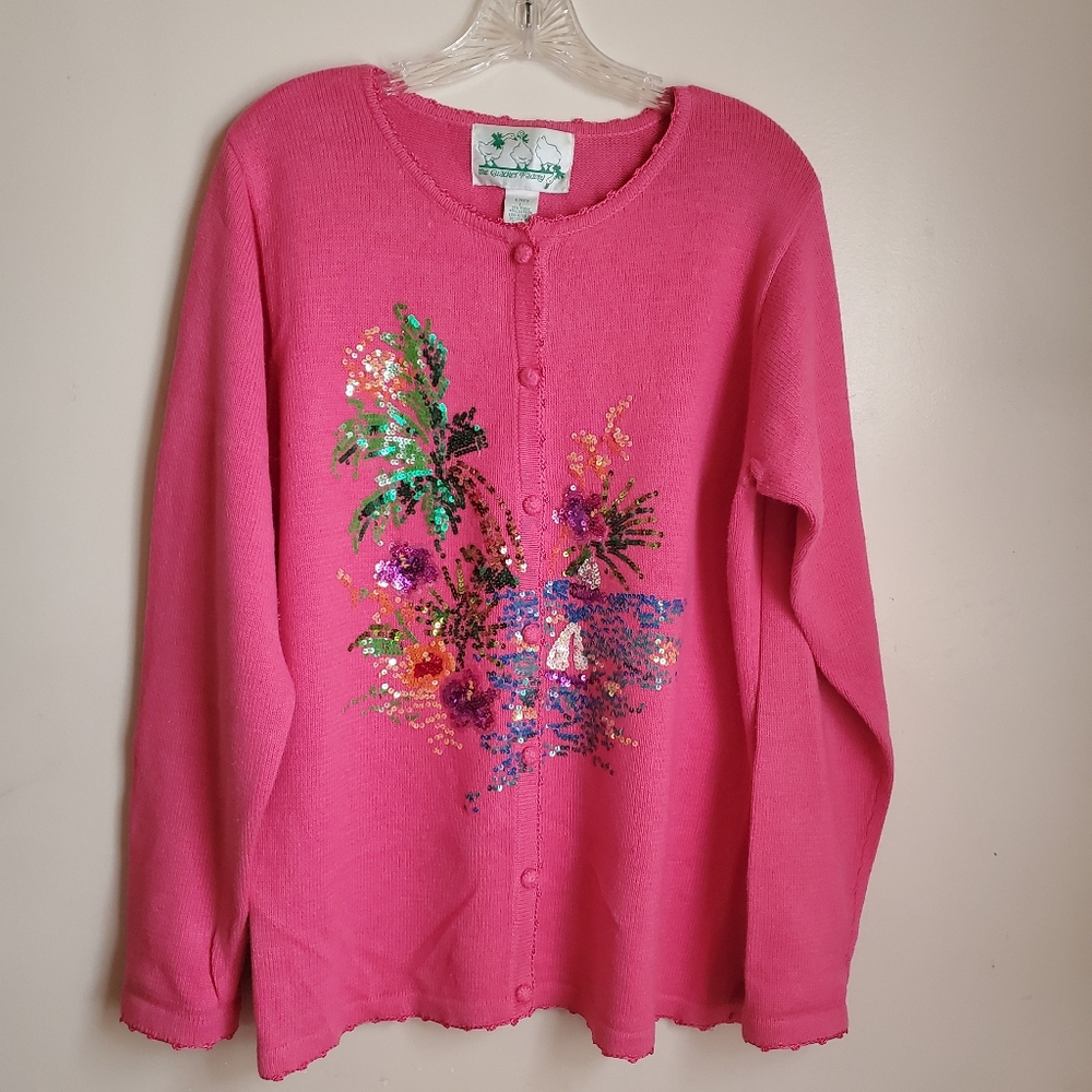 Quacker Factory Summer Print Sweater
